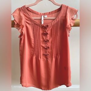 Cute Blouse with Bows and Flutter Sleeves